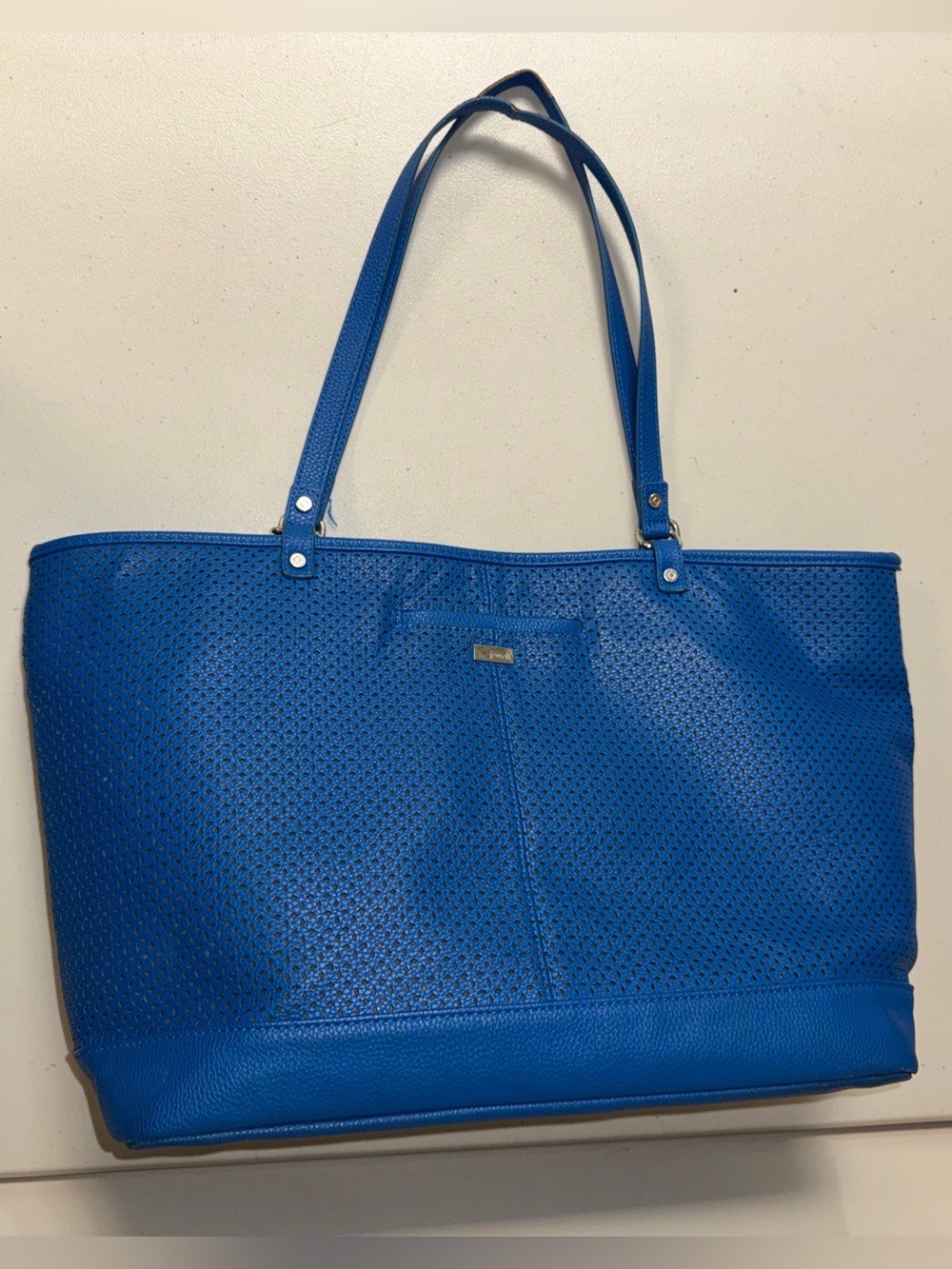 Thirty One Jewell Royal Blue Shoulder Bag Fashion Editor Large Tote Bright Bold
